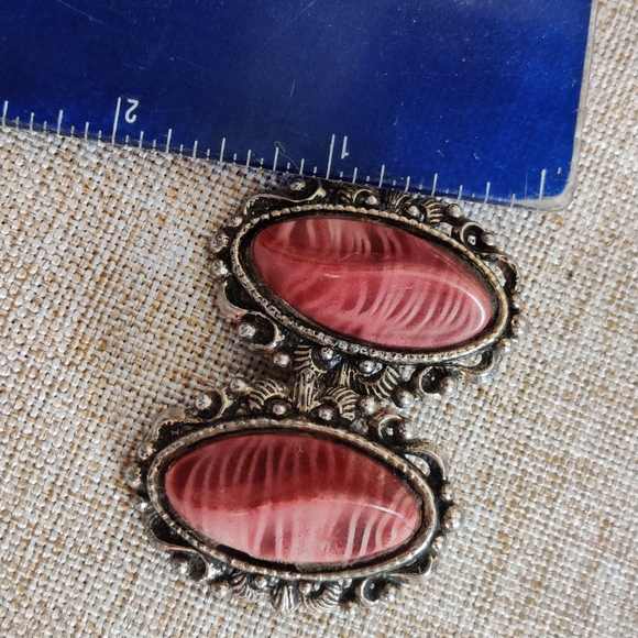 Vintage Selro Selini Pink Lucite Earrings - Picture 6 of 13